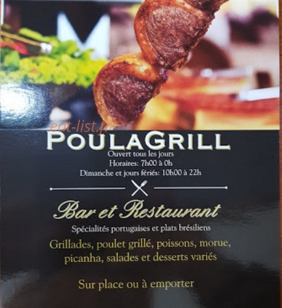 Poulagrill — carte page 1