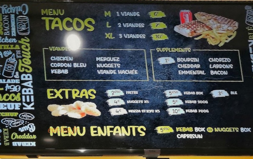 Régal Kebab — carte page 2