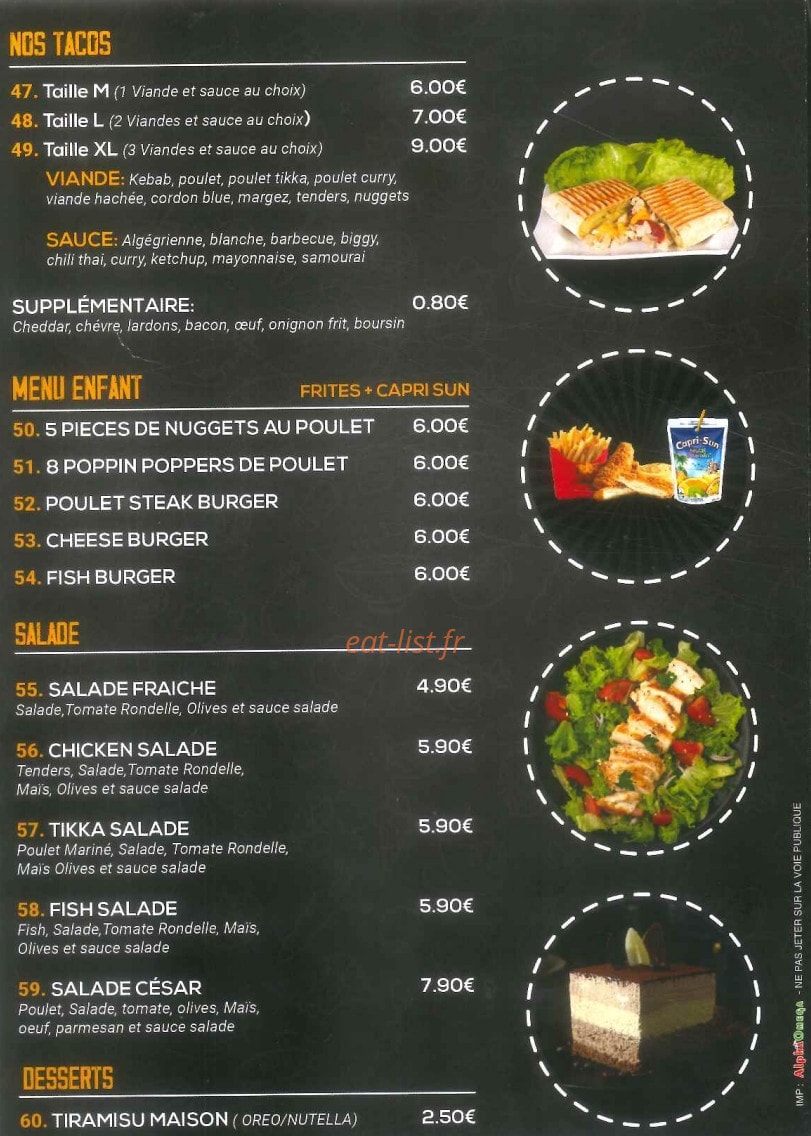 Chick'n Chips — carte page 4