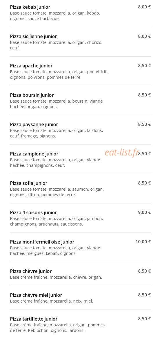 La Casa Pizza et Pasta — carte page 3