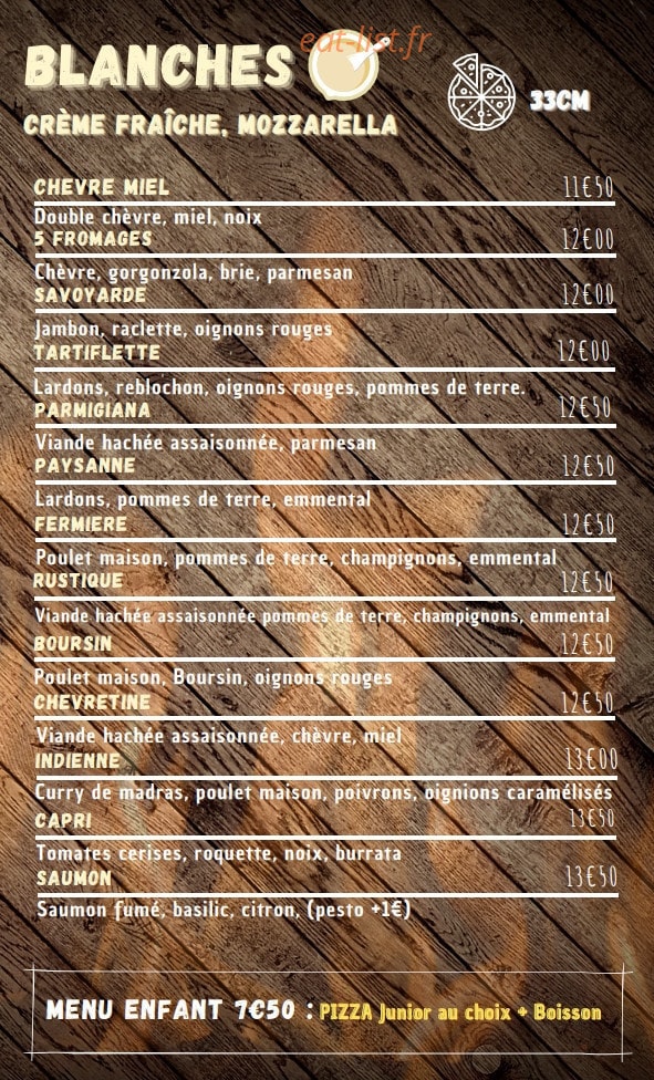La FabriQ’ à Pizzas — carte page 2