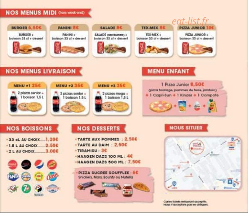 Oyé pizza — carte page 2