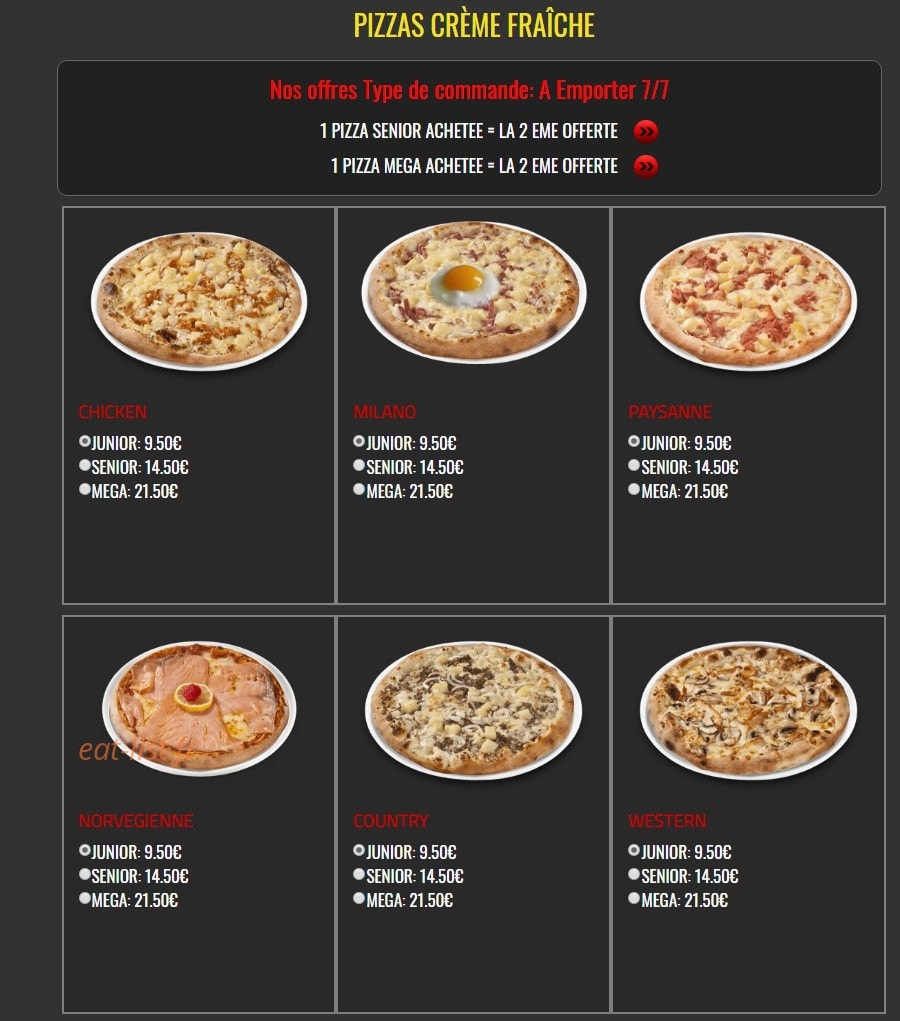 Allo Pizza — carte page 4