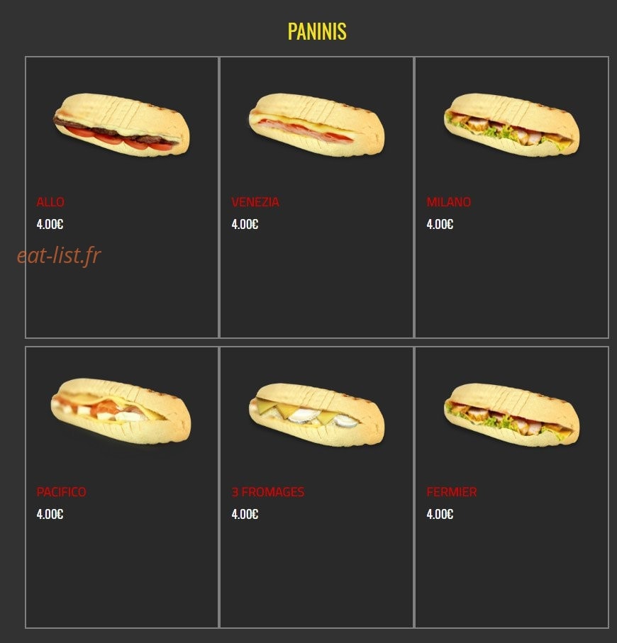 Allo Pizza — carte page 7