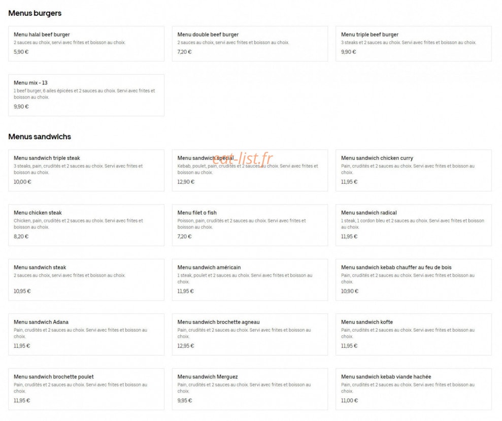 Best Kebab — carte page 2