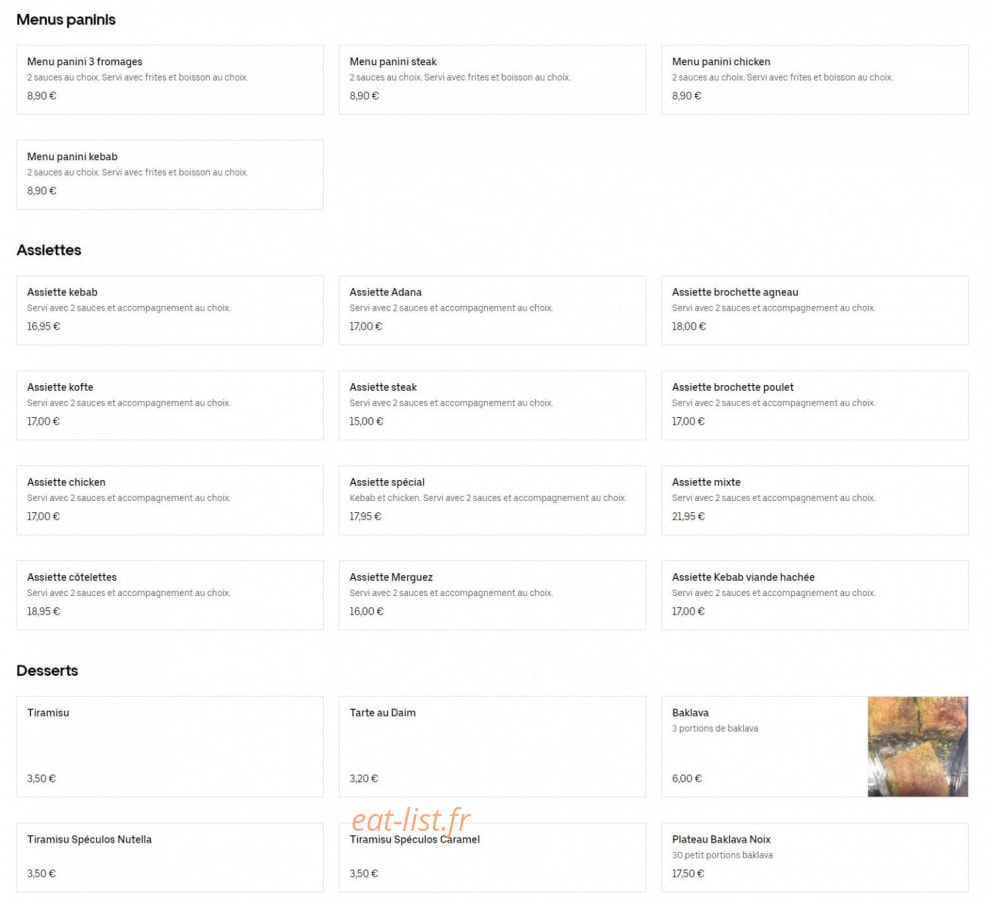 Best Kebab — carte page 3