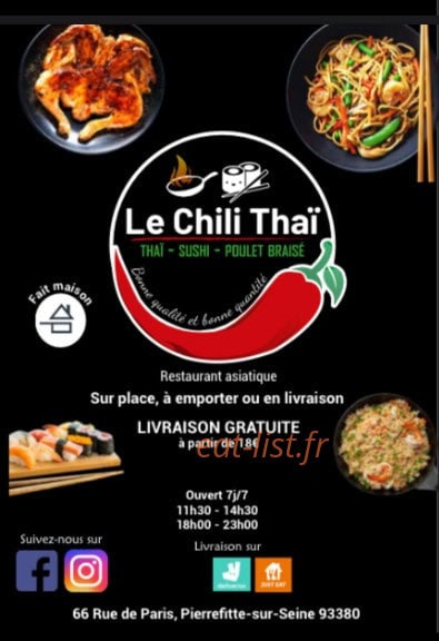 le chili thai — carte page 1