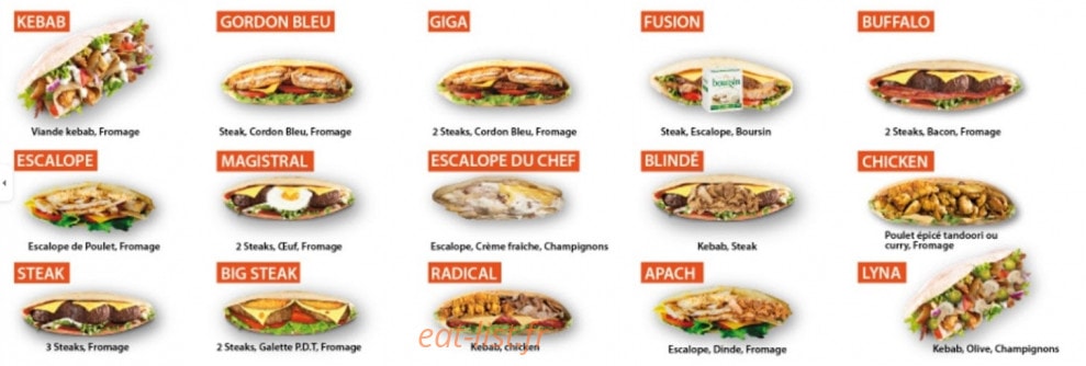 Lyna Food — carte page 1