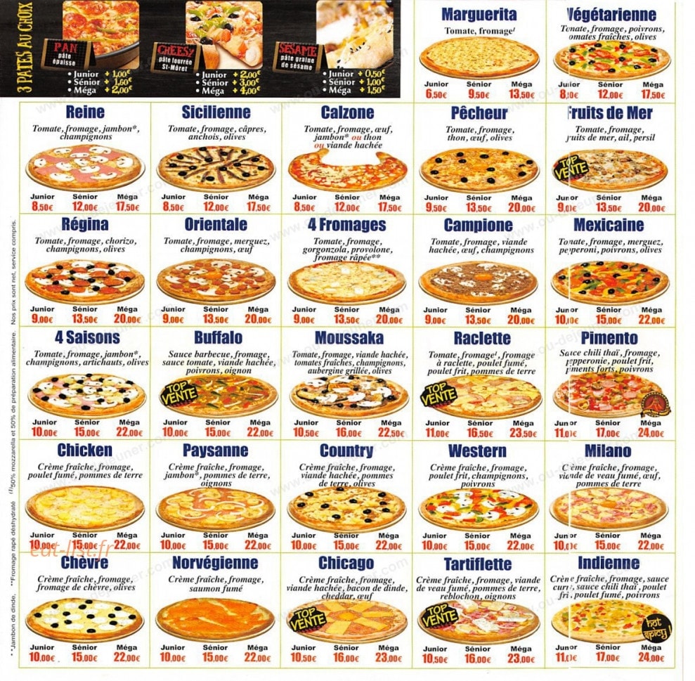 Pizza time à Pierrefitte Sur Seine, carte et menu en ligne