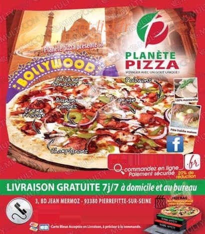 Planète Pizza — carte page 1