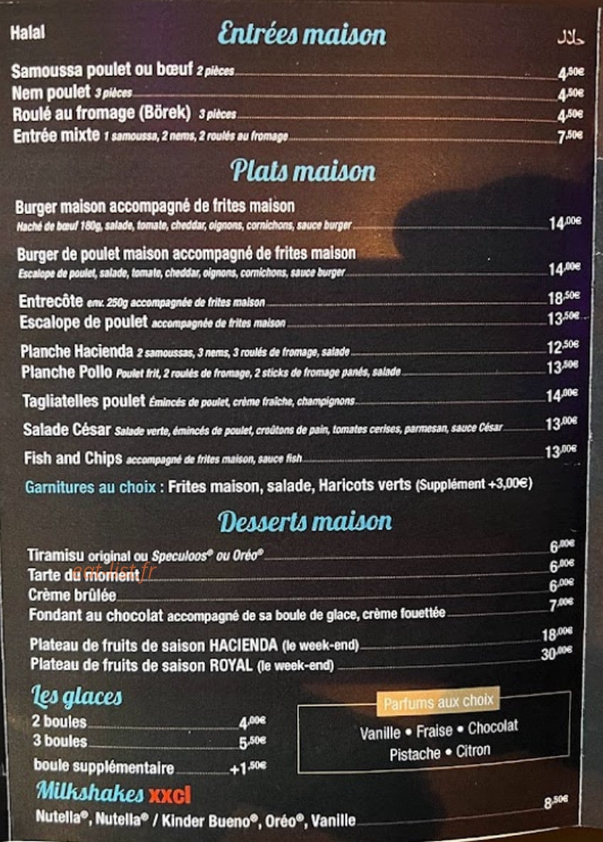 hacienda — carte page 1