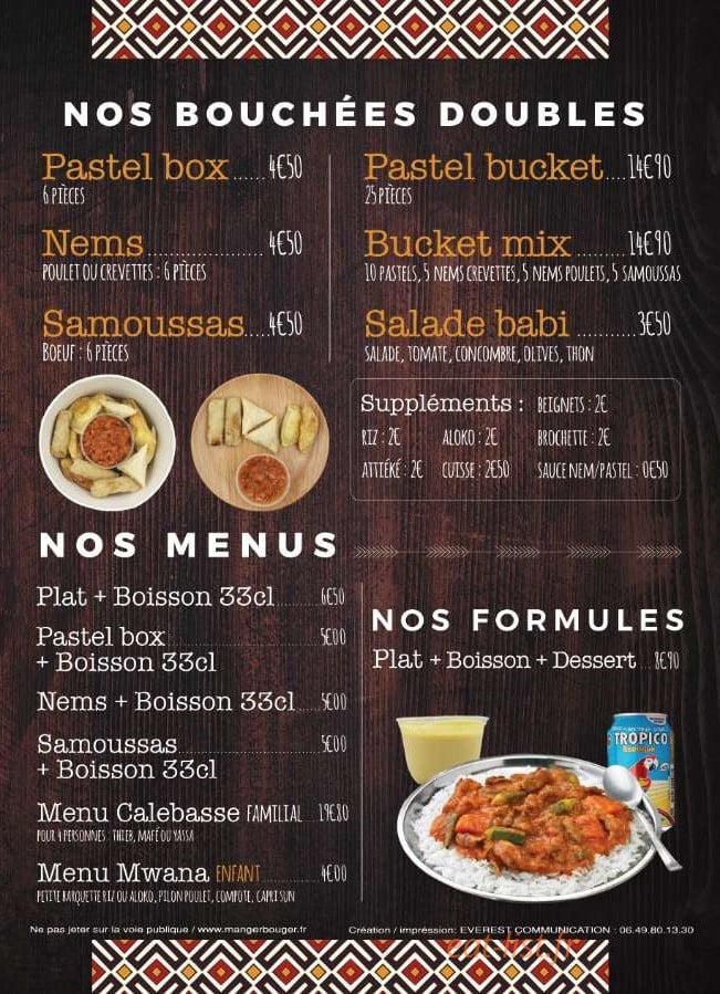 La bonne bouffe — carte page 3