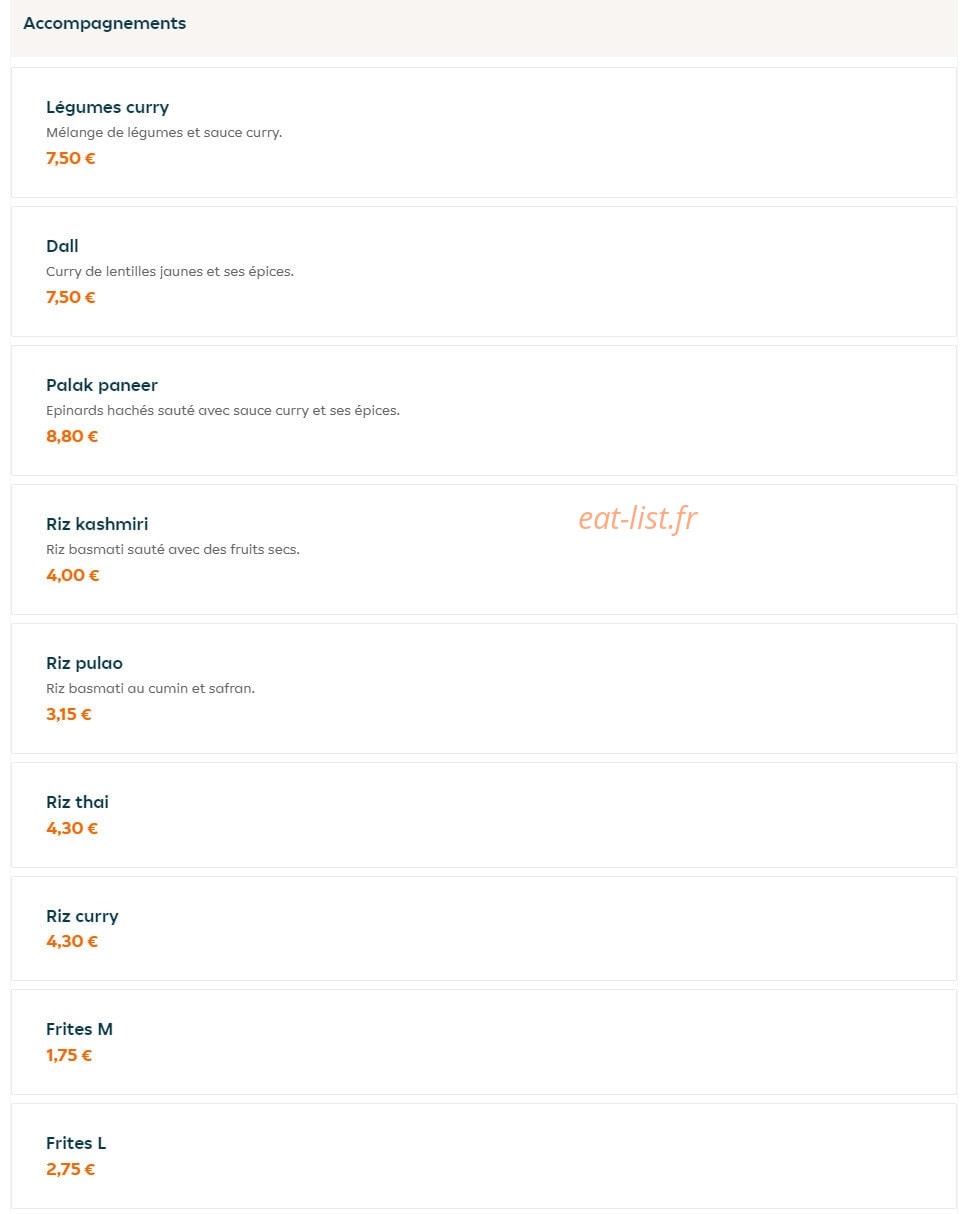 Tandoori Grill — carte page 5