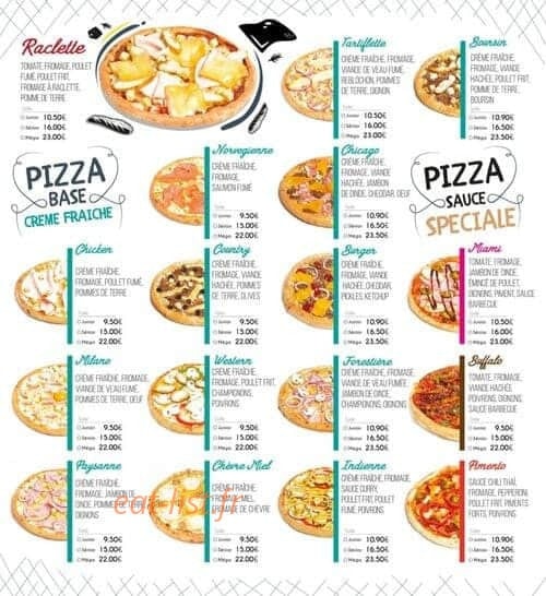 Allo Pizza — carte page 2