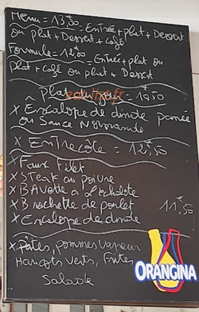 Au Vrai Moka — carte page 1