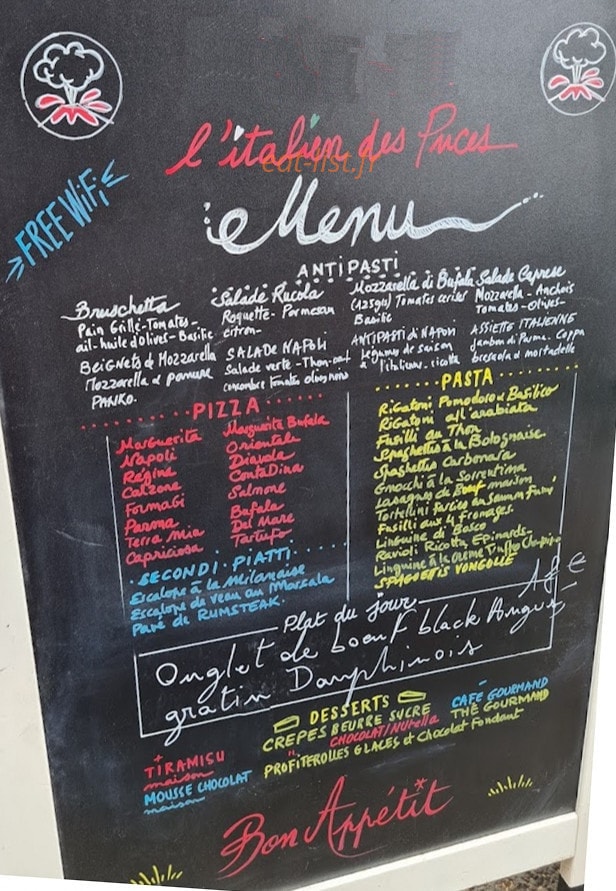 Bistrot Des Rosiers — carte page 1