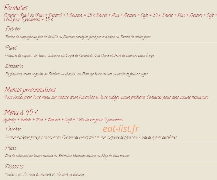 Chez Serge — carte page 4