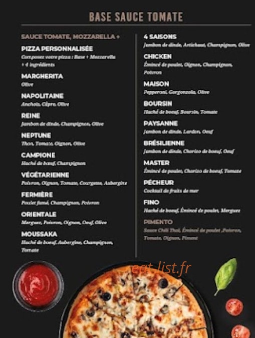Fino Pizza — carte page 2