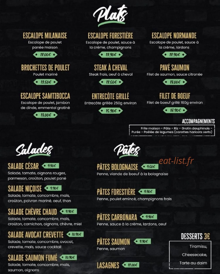 French Eat — carte page 4