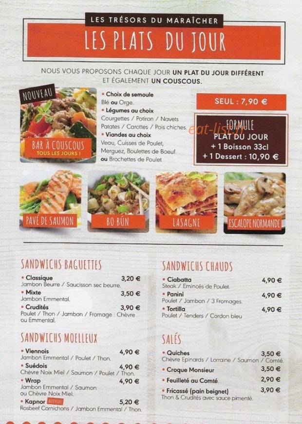 Fresh'Heure — carte page 5