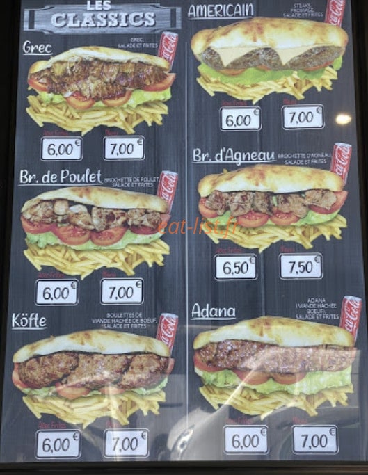 Istanbul Grill — carte page 1