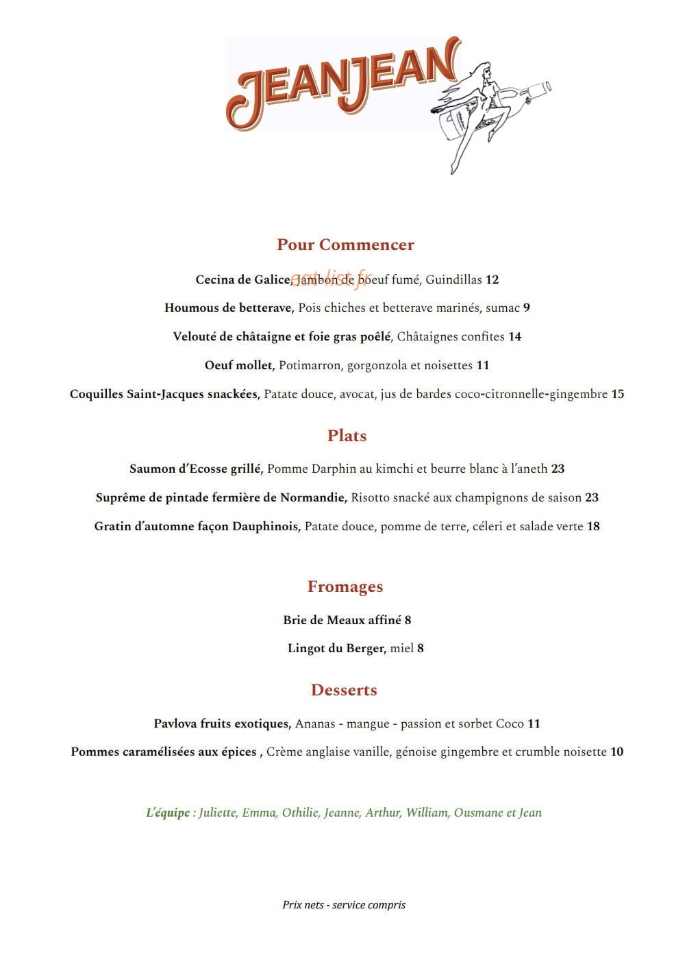 Jeanjean — carte page 1