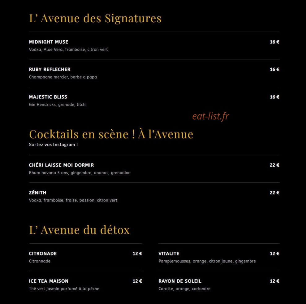 L’avenue — carte page 8
