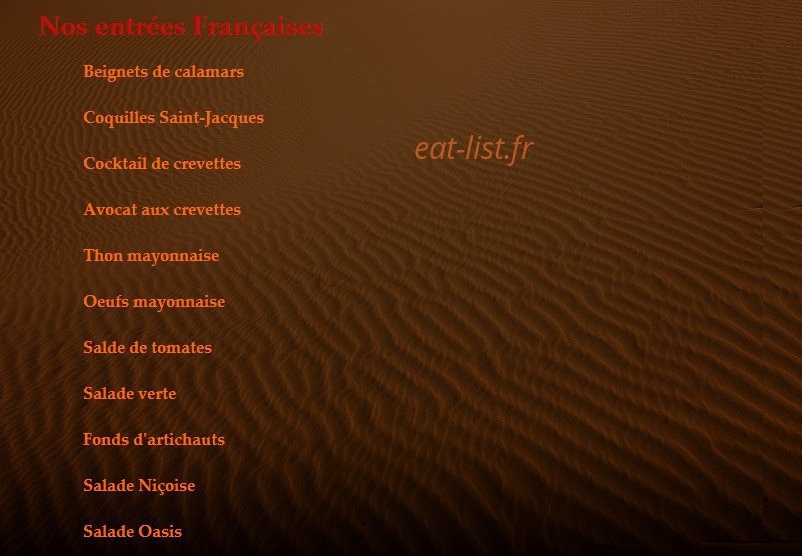 L'Oasis — carte page 2