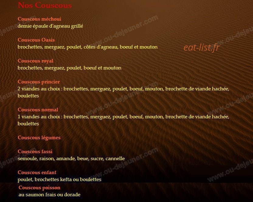 L'Oasis — carte page 3