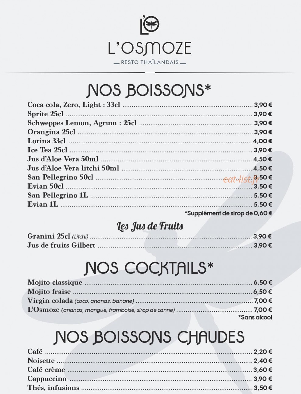 L'osmoze — carte page 4