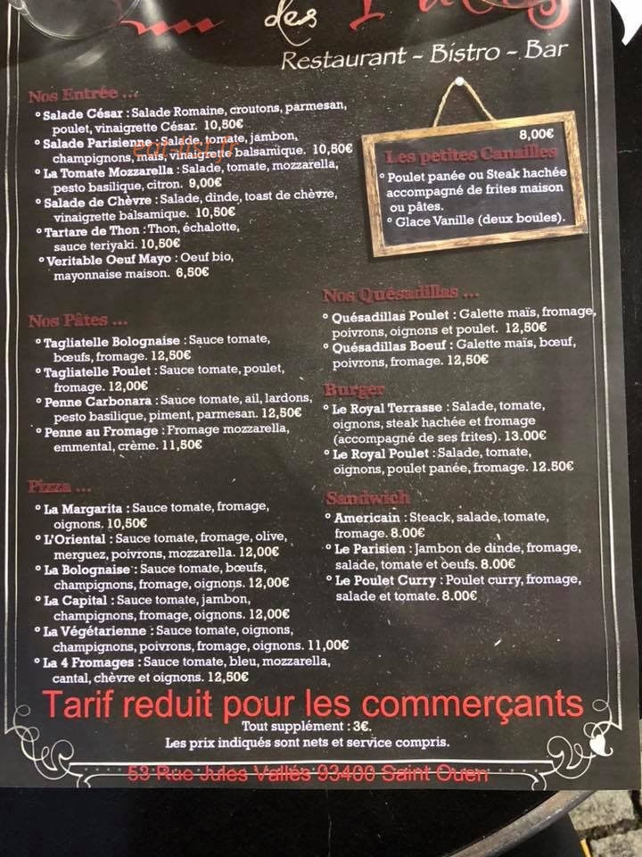 La Terrasse des Puces — carte page 1