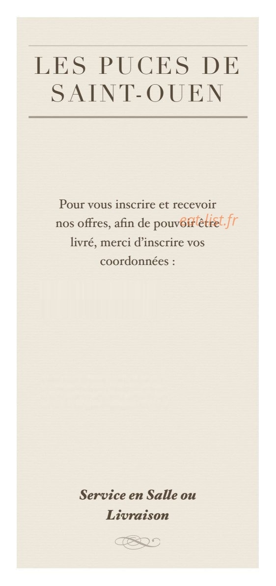 Le Bistrot Des Puces — carte page 1