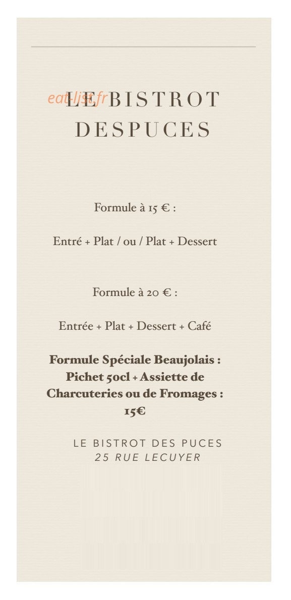 Le Bistrot Des Puces — carte page 2