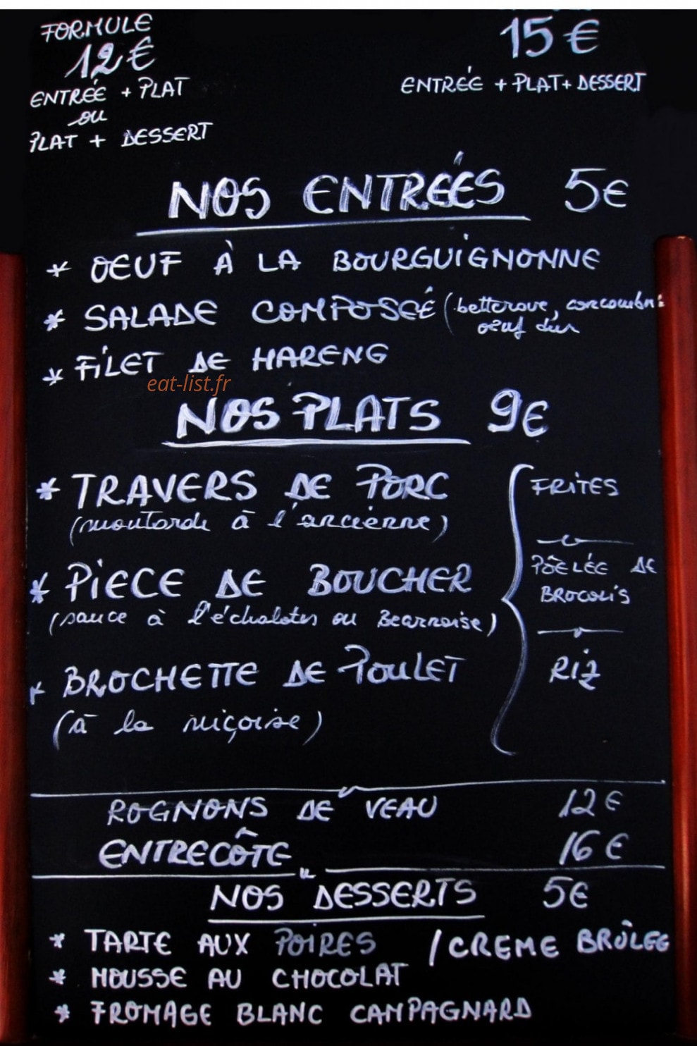 Le Coq D'Or — carte page 1