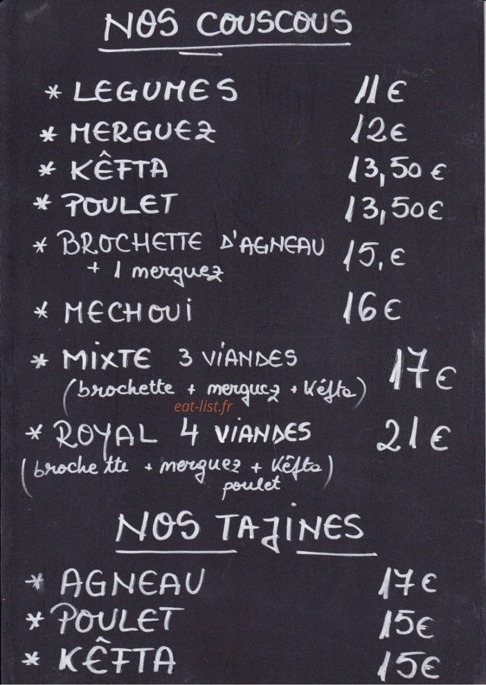 Le Coq D'Or — carte page 2