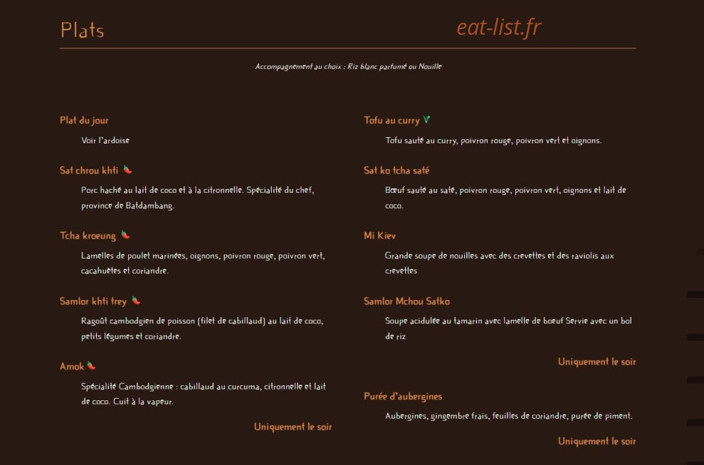 Le Mékong Café — carte page 3