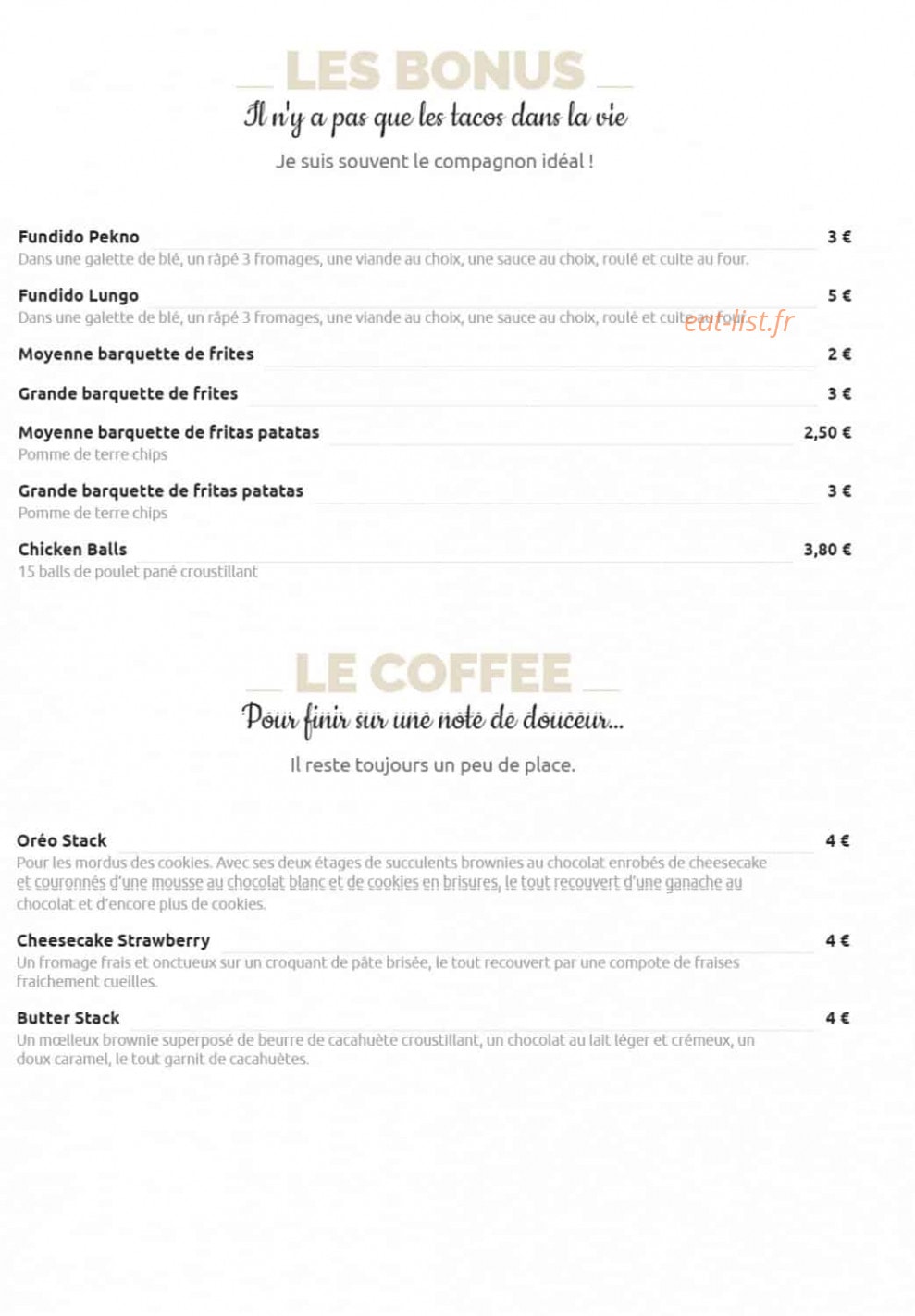 MasterTacos — carte page 4