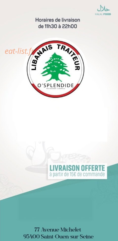 O'splendide — carte page 1