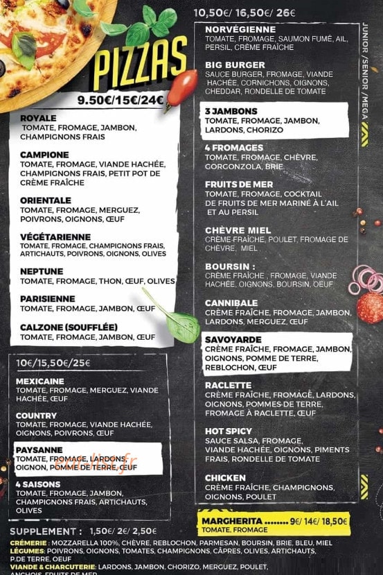 Pizza Nana — carte page 2