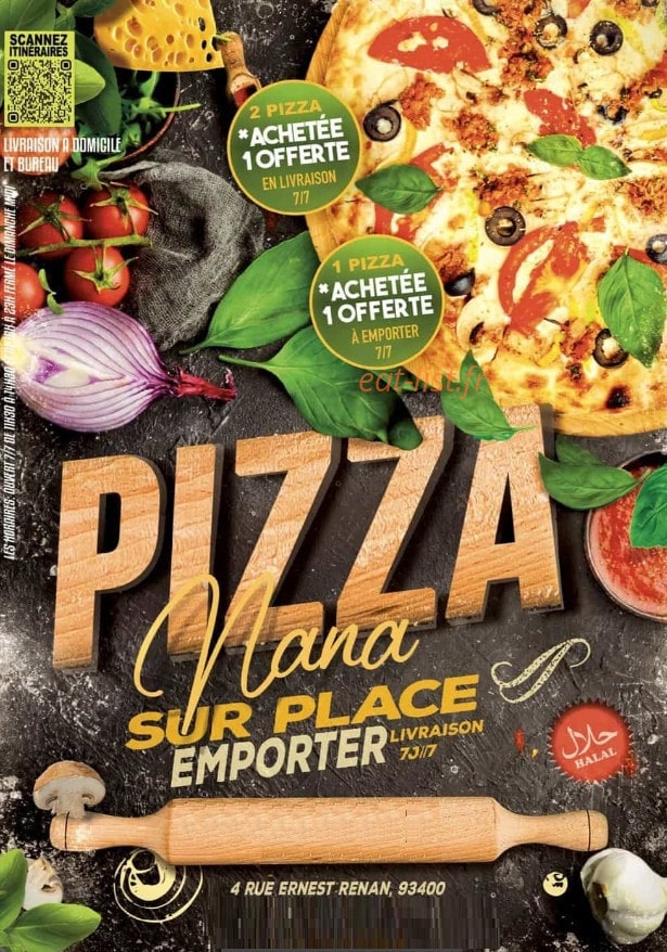 Pizza Nana — carte page 1