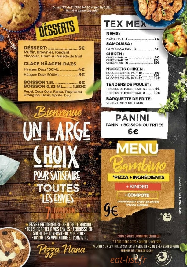Pizza Nana — carte page 4