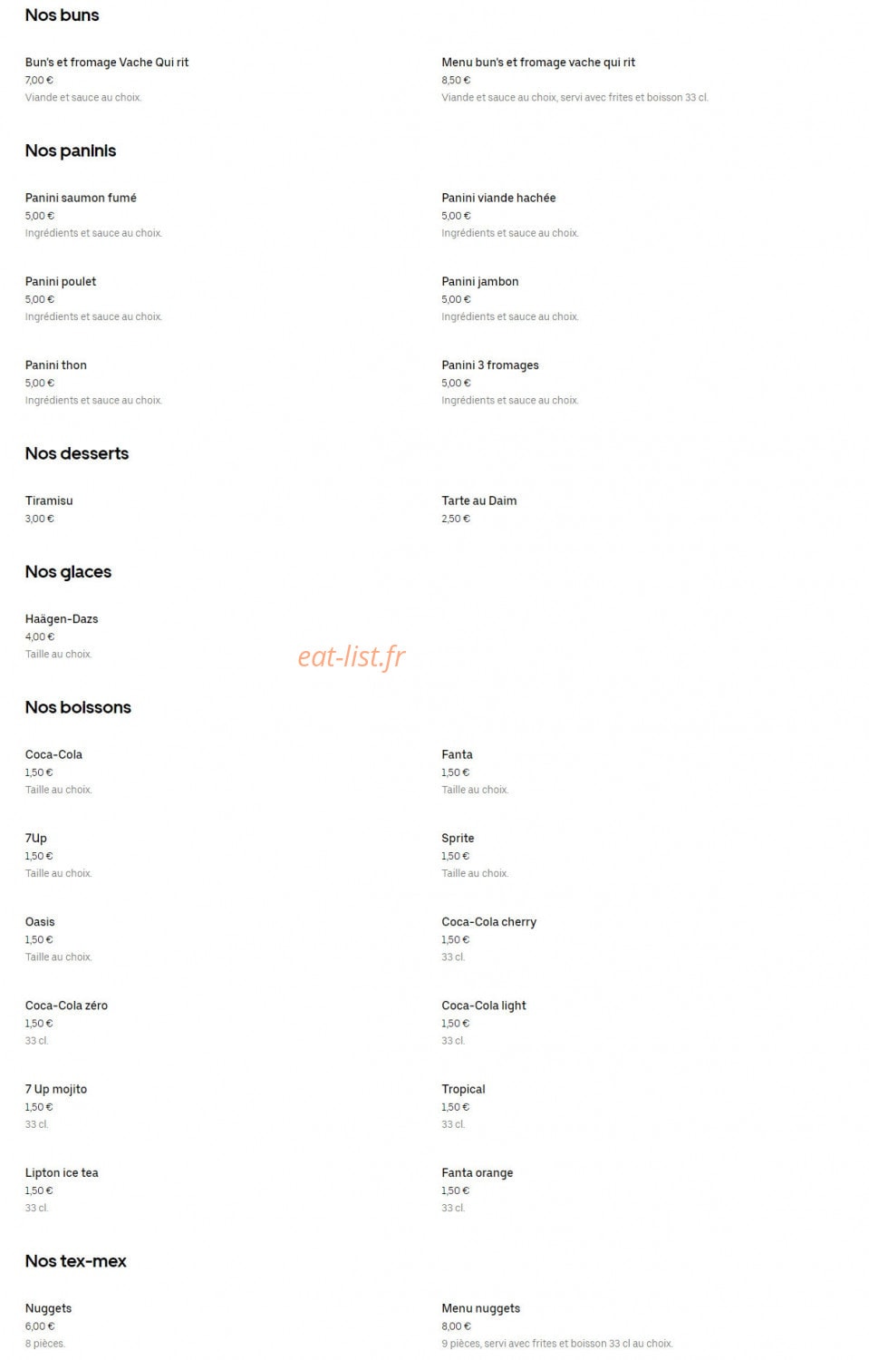 Rapid Food — carte page 5
