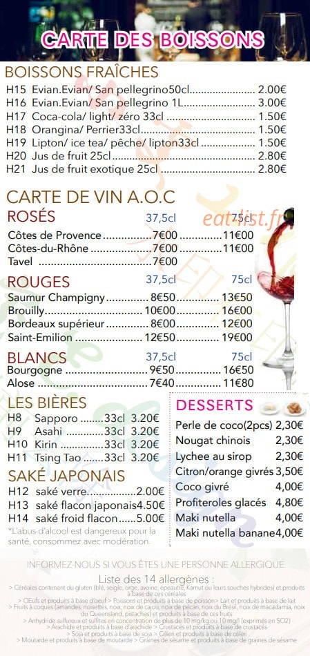 Sushi Huit — carte page 7