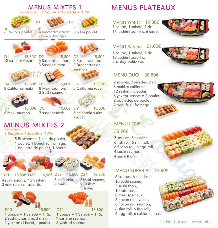Sushi Huit — carte page 6