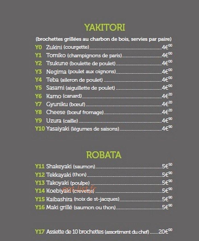 Sushi Kyo — carte page 13