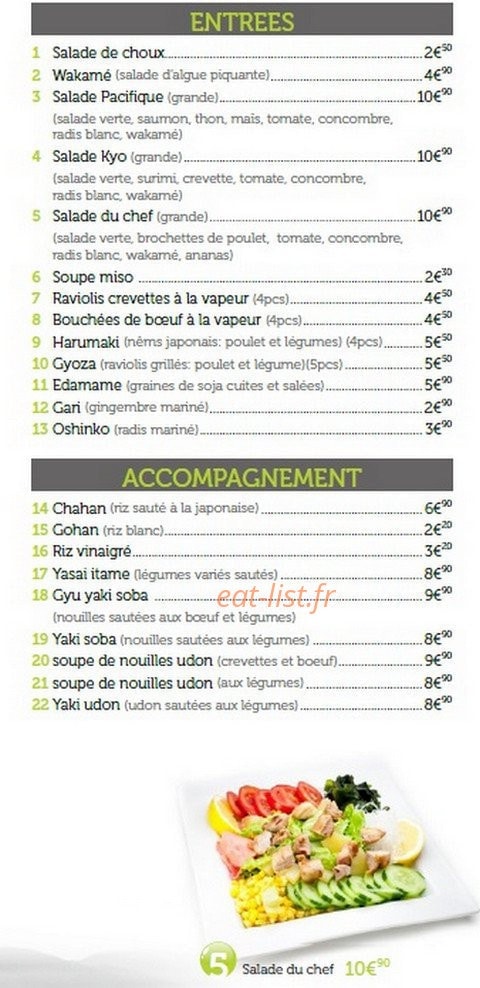 Sushi Kyo — carte page 5