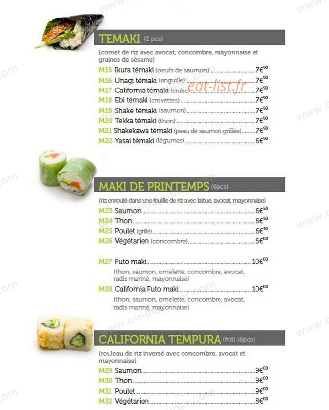 Sushi Kyo — carte page 12