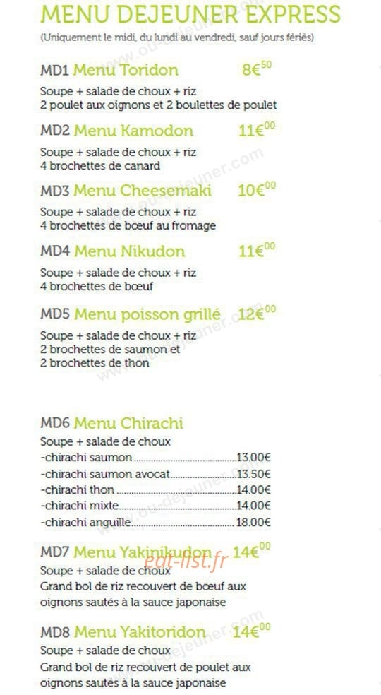 Sushi Kyo — carte page 4