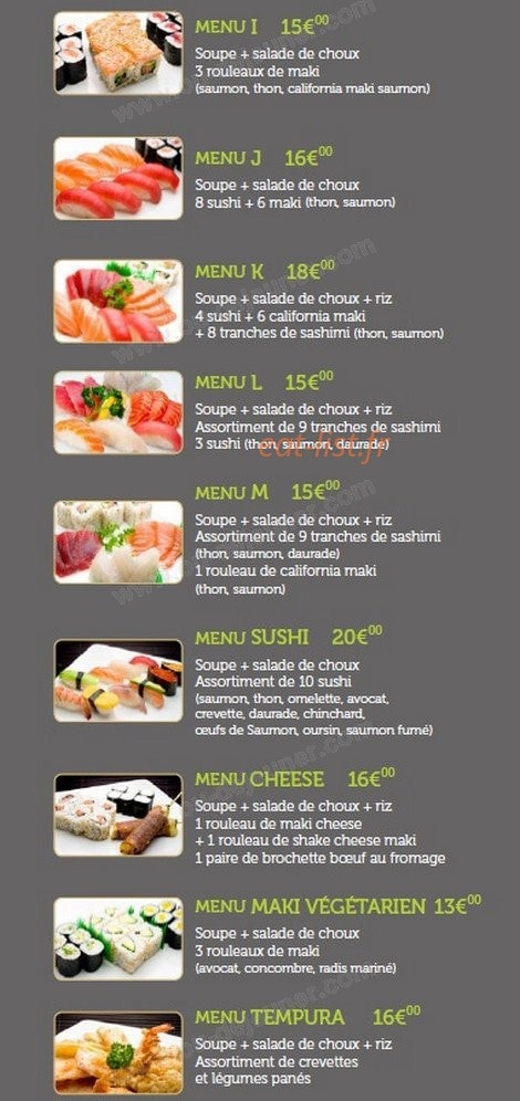 Sushi Kyo — carte page 3