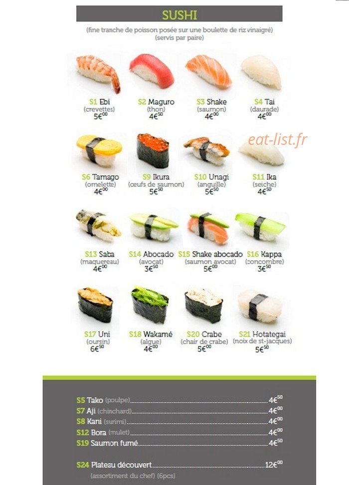 Sushi Kyo — carte page 10